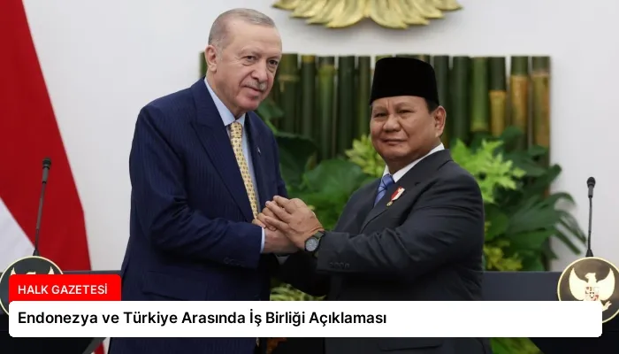 Endonezya ve Türkiye Arasında İş Birliği Açıklaması