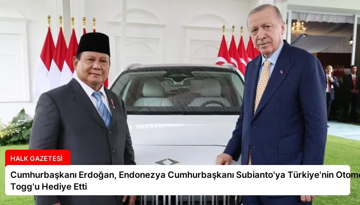 Cumhurbaşkanı Erdoğan, Endonezya Cumhurbaşkanı Subianto’ya Türkiye’nin Otomobili Togg’u Hediye Etti