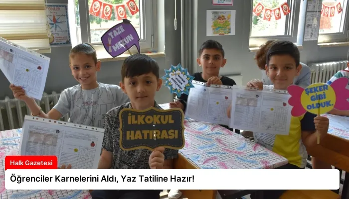 Öğrenciler Karnelerini Aldı, Yaz Tatiline Hazır!