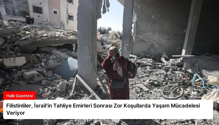 Filistinliler, İsrail’in Tahliye Emirleri Sonrası Zor Koşullarda Yaşam Mücadelesi Veriyor