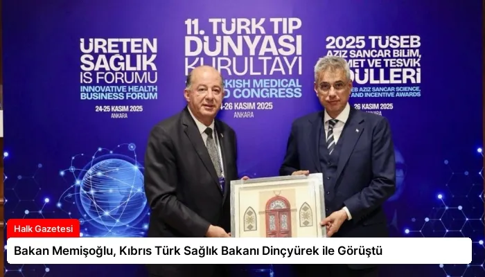 Bakan Memişoğlu, Kıbrıs Türk Sağlık Bakanı Dinçyürek ile Görüştü