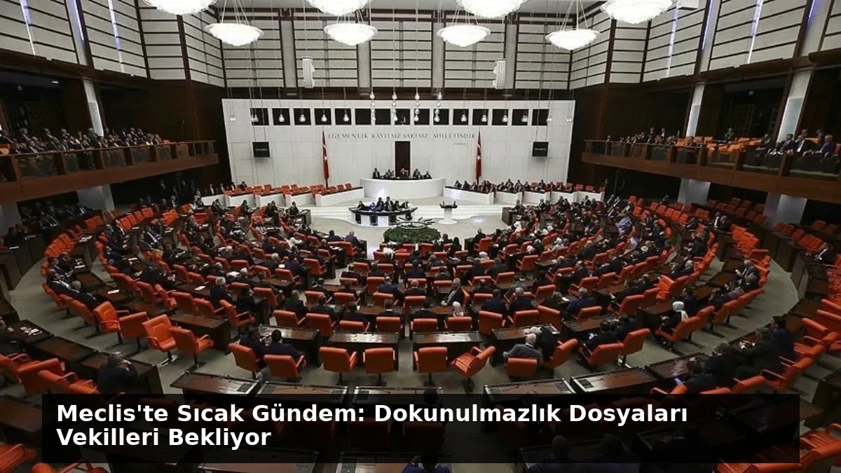 Meclis’te Sıcak Gündem: Dokunulmazlık Dosyaları Vekilleri Bekliyor