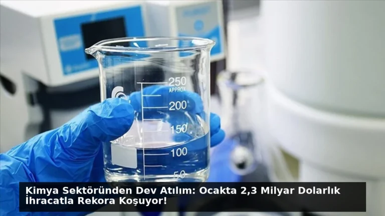 Kimya Sektöründen Dev Atılım: Ocakta 2,3 Milyar Dolarlık İhracatla Rekora Koşuyor!