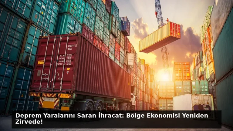 Deprem Yaralarını Saran İhracat: Bölge Ekonomisi Yeniden Zirvede!