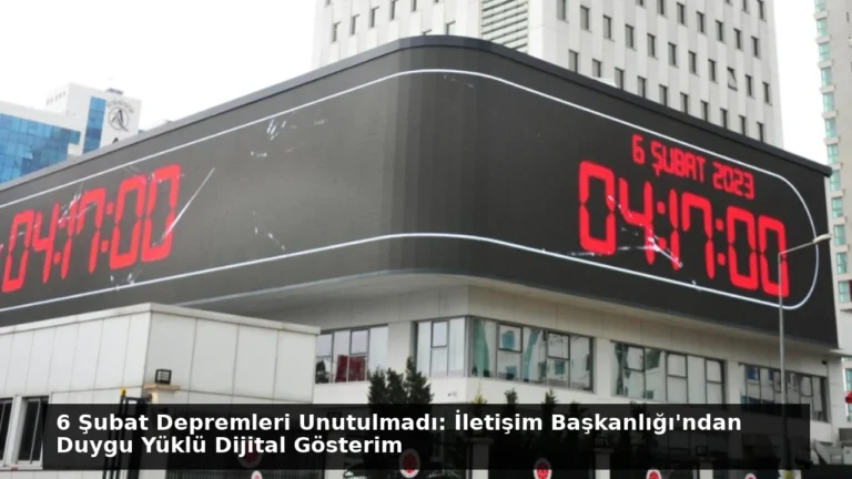 6 Şubat Depremleri Unutulmadı: İletişim Başkanlığı’ndan Duygu Yüklü Dijital Gösterim