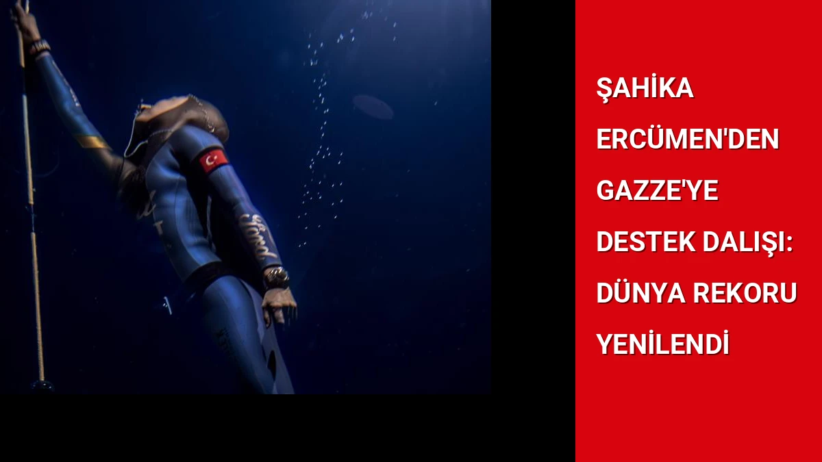 Şahika Ercümen’den Gazze’ye Destek Dalışı: Dünya Rekoru Yenilendi