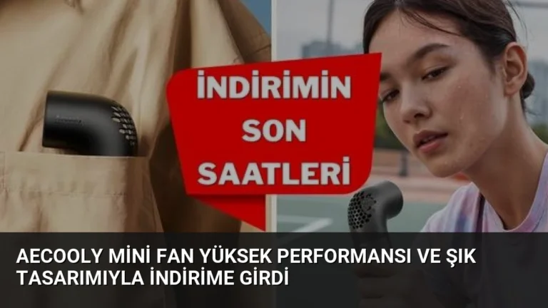 Aecooly Mini Fan Yüksek Performansı ve Şık Tasarımıyla İndirime Girdi