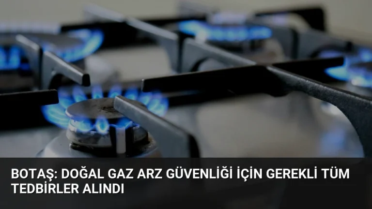 BOTAŞ: Doğal Gaz Arz Güvenliği İçin Gerekli Tüm Tedbirler Alındı