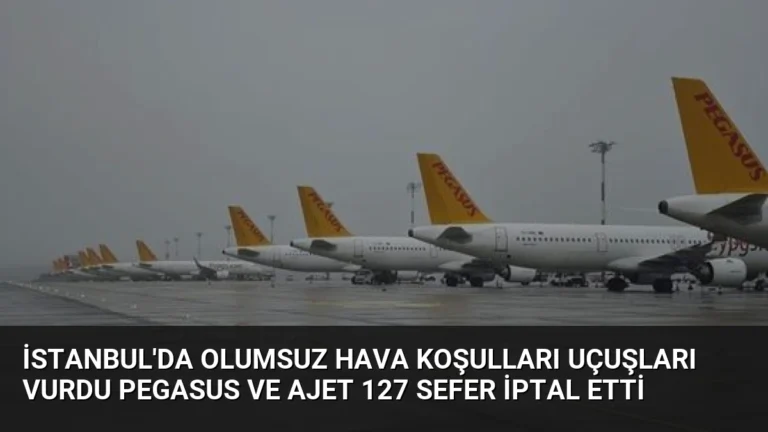 İstanbul’da Olumsuz Hava Koşulları Uçuşları Vurdu Pegasus ve AJet 127 Sefer İptal Etti