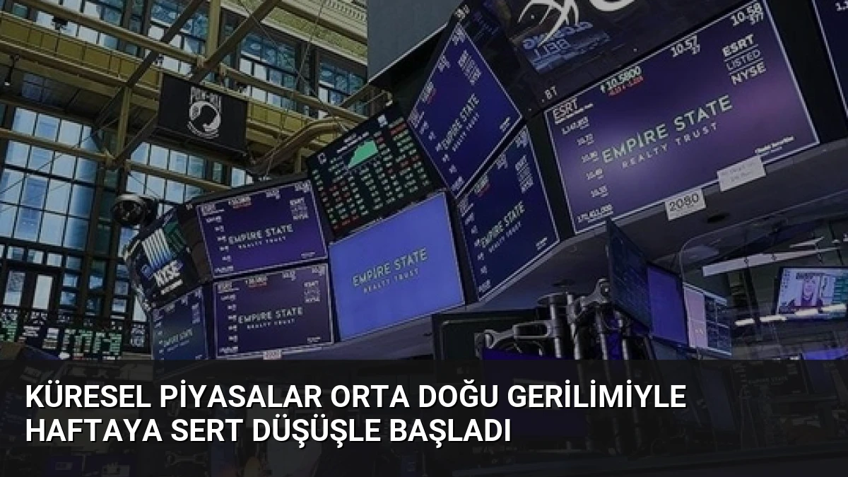 Küresel Piyasalar Orta Doğu Gerilimiyle Haftaya Sert Düşüşle Başladı