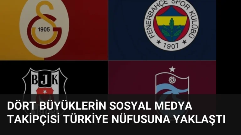 Dört Büyüklerin Sosyal Medya Takipçisi Türkiye Nüfusuna Yaklaştı