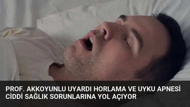 Prof. Akkoyunlu Uyardı Horlama ve Uyku Apnesi Ciddi Sağlık Sorunlarına Yol Açıyor