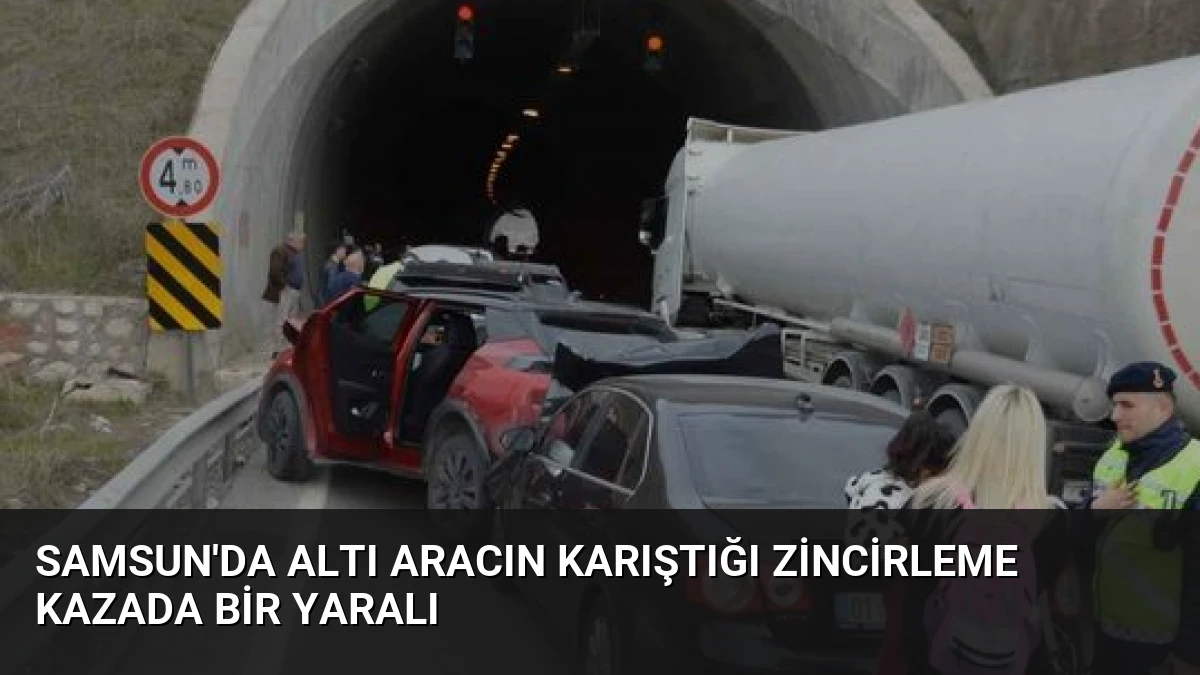 Samsun’da Altı Aracın Karıştığı Zincirleme Kazada Bir Yaralı