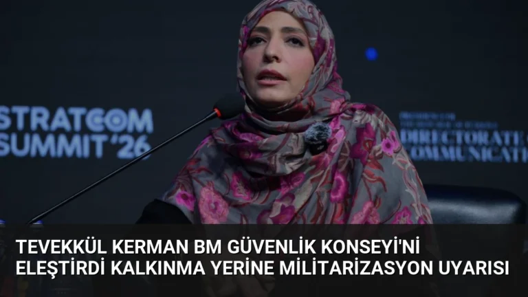 Tevekkül Kerman BM Güvenlik Konseyi’ni Eleştirdi Kalkınma Yerine Militarizasyon Uyarısı