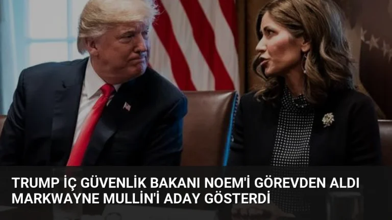 Trump İç Güvenlik Bakanı Noem’i Görevden Aldı Markwayne Mullin’i Aday Gösterdi