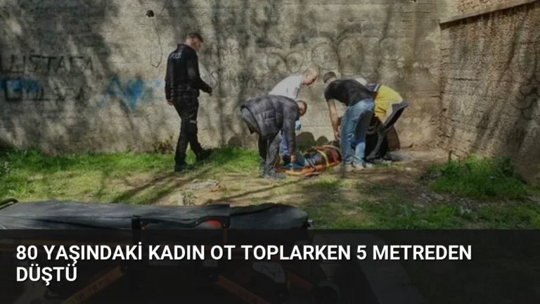 80 Yaşındaki Kadın Ot Toplarken 5 Metreden Düştü