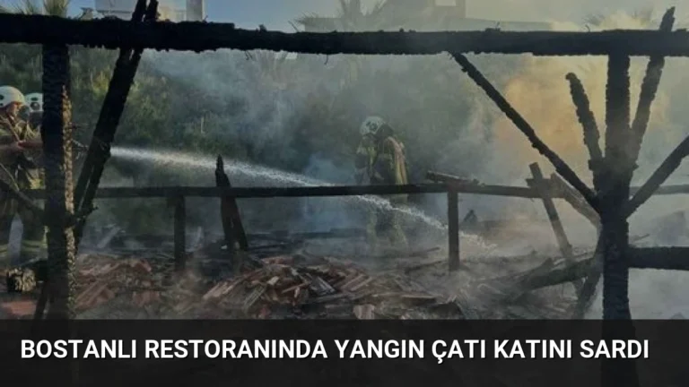 Bostanlı Restoranında Yangın Çatı Katını Sardı