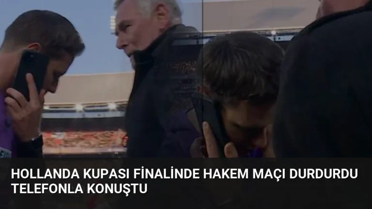 Hollanda Kupası Finalinde Hakem Maçı Durdurdu Telefonla Konuştu