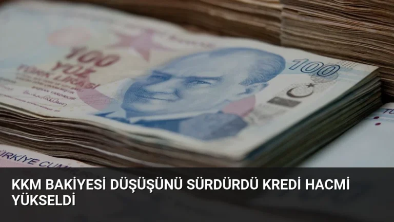 KKM Bakiyesi Düşüşünü Sürdürdü Kredi Hacmi Yükseldi