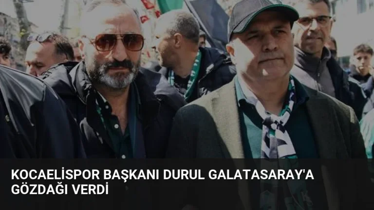 Kocaelispor Başkanı Durul Galatasaray’a Gözdağı Verdi