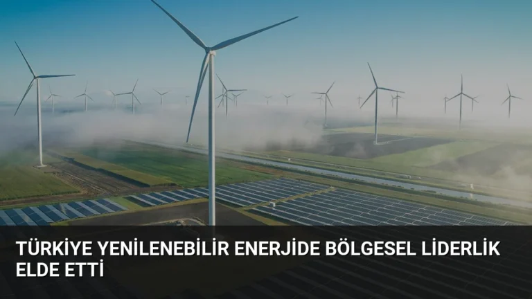 Türkiye Yenilenebilir Enerjide Bölgesel Liderlik Elde Etti