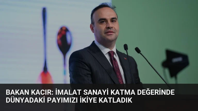 Bakan Kacır: İmalat Sanayi Katma Değerinde Dünyadaki Payımızı İkiye Katladık