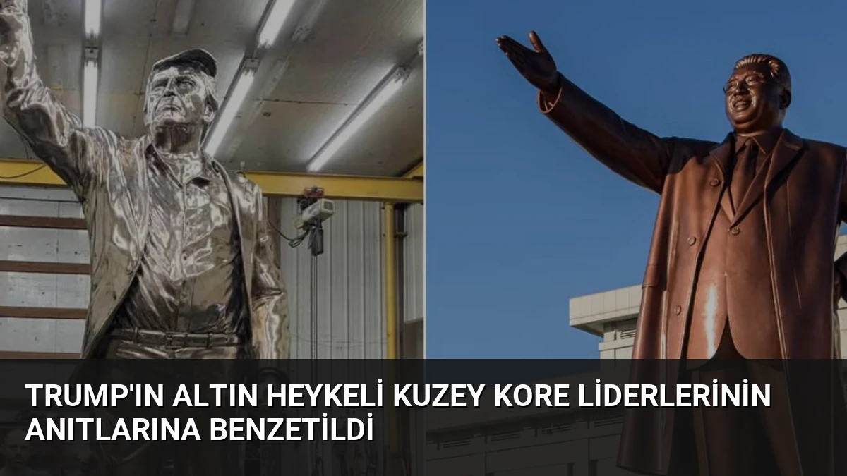Trump’ın Altın Heykeli Kuzey Kore Liderlerinin Anıtlarına Benzetildi