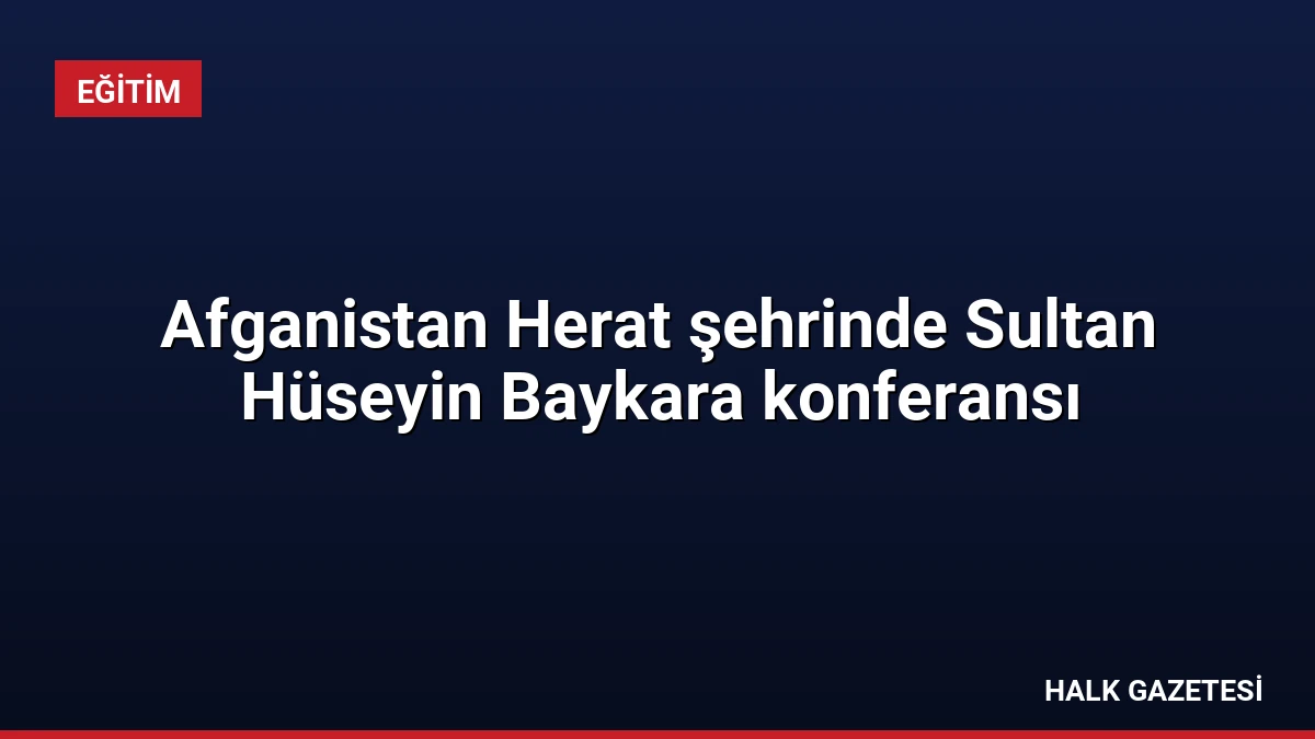 Afganistan Herat şehrinde Sultan Hüseyin Baykara konferansı