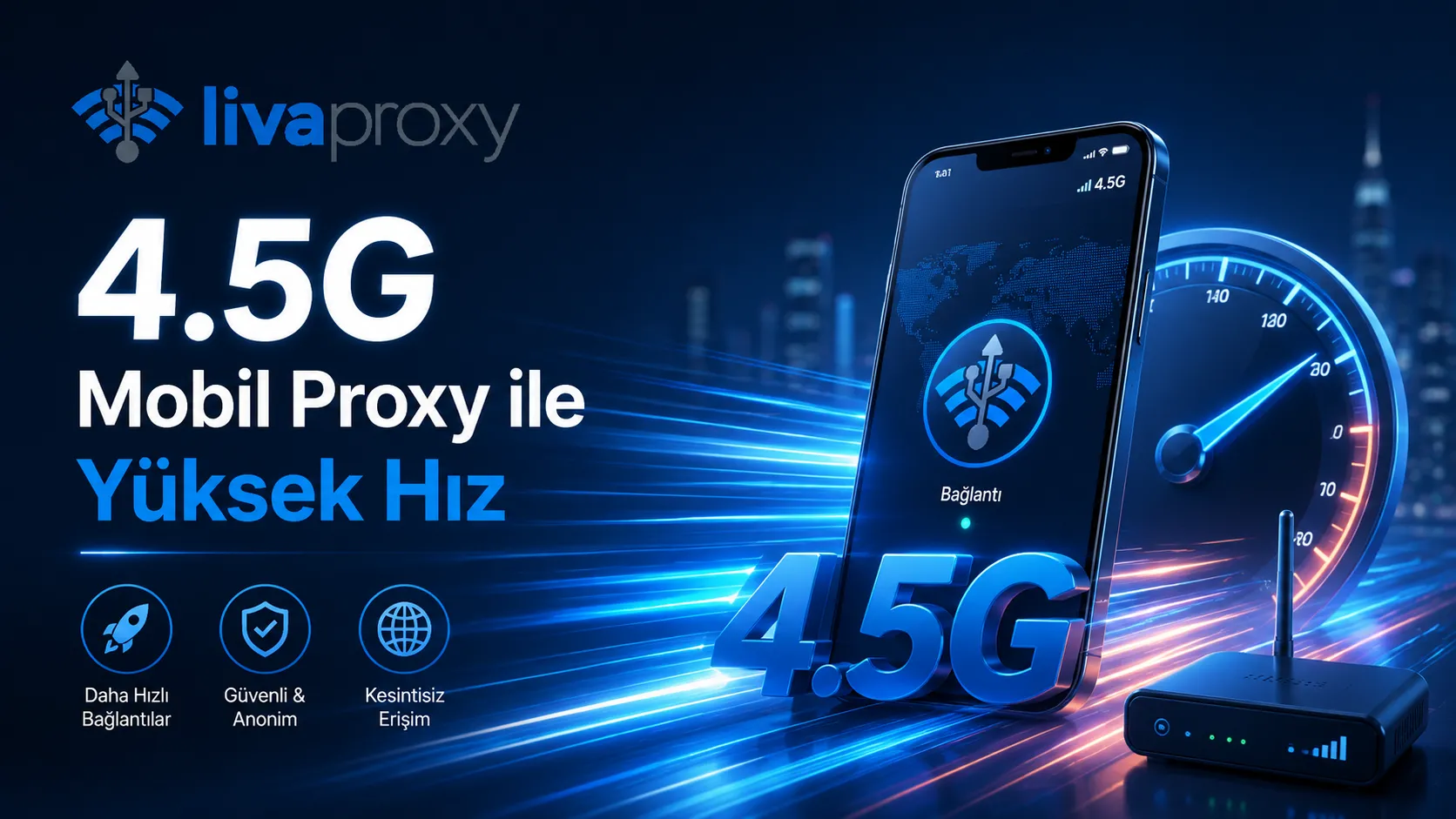 4.5G Mobil Proxy ile Yüksek Hız