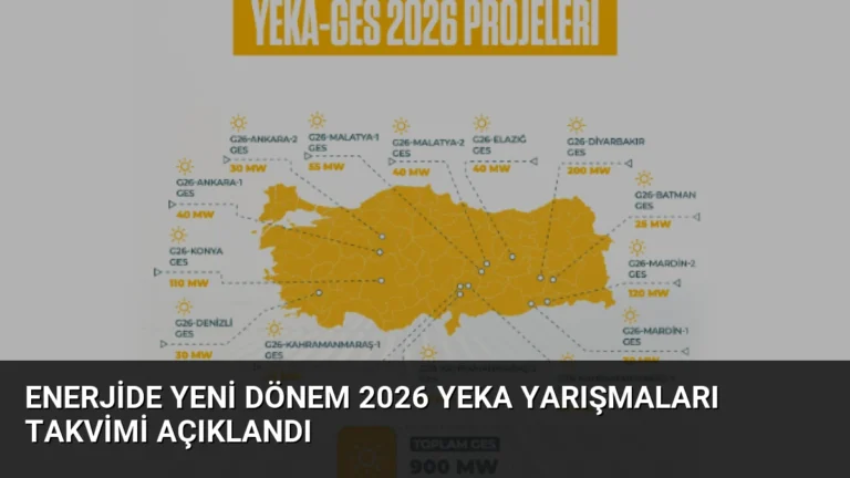Enerjide Yeni Dönem 2026 YEKA Yarışmaları Takvimi Açıklandı