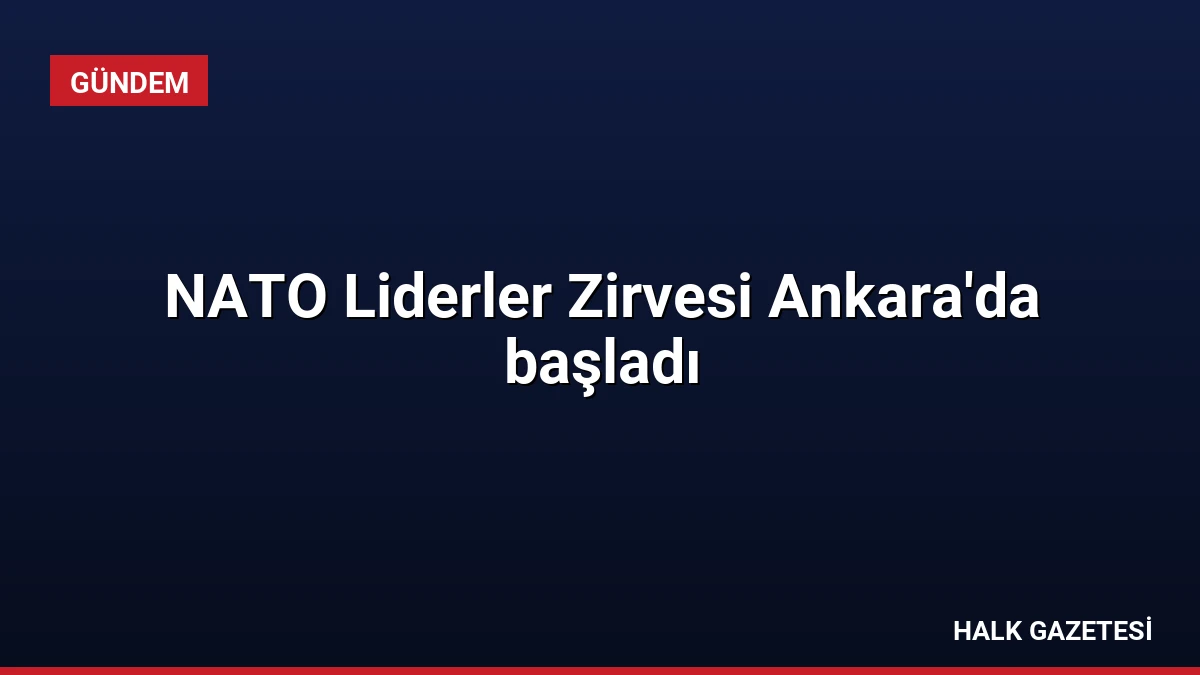 NATO Liderler Zirvesi Ankara’da başladı