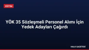 YÖK 35 Sözleşmeli Personel Alımı İçin Yedek Adayları Çağırdı
