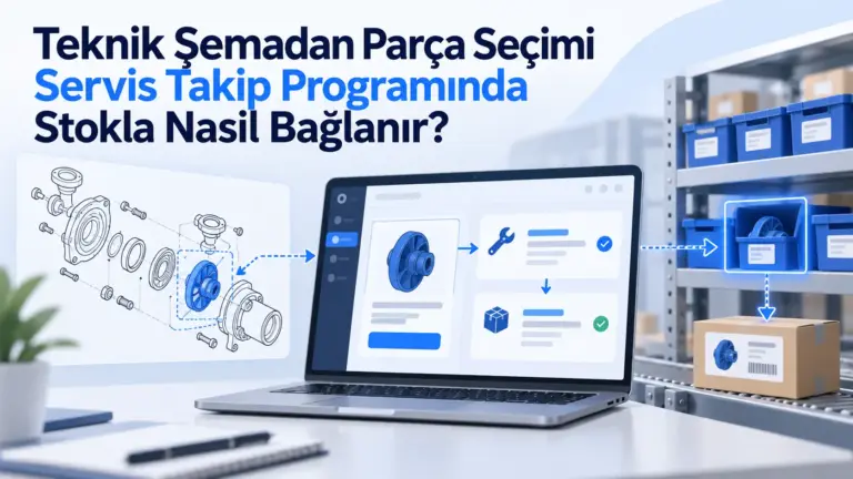 Teknik Şemadan Parça Seçimi Servis Takip Programında Stokla Nasıl Bağlanır?