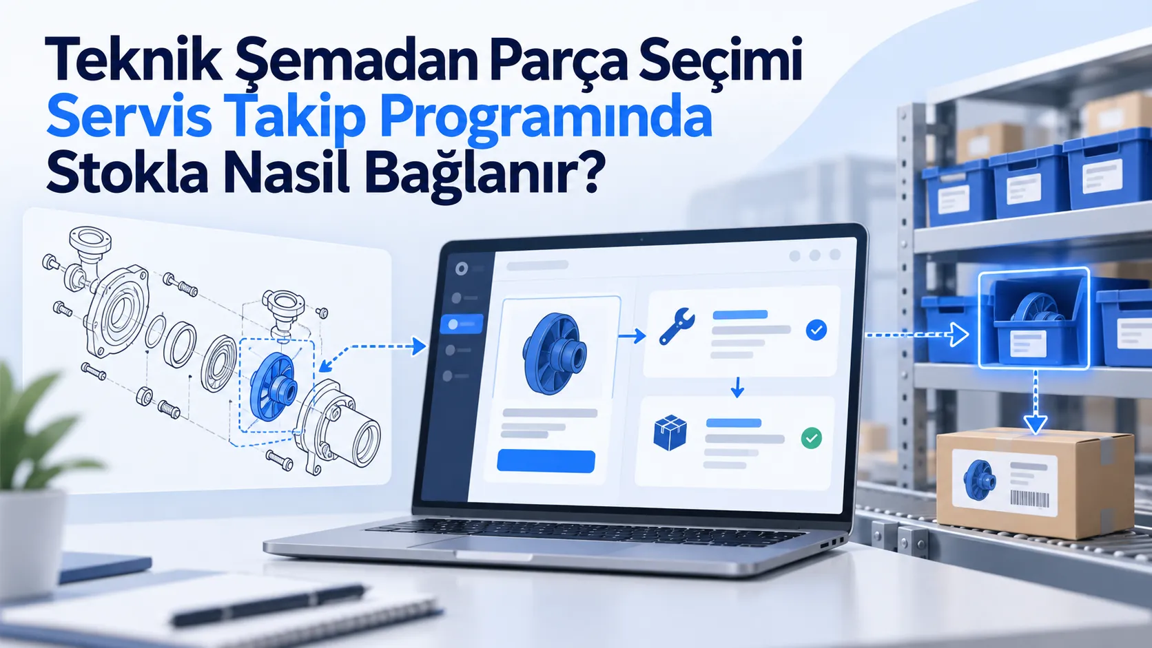 Teknik Şemadan Parça Seçimi Servis Takip Programında Stokla Nasıl Bağlanır?