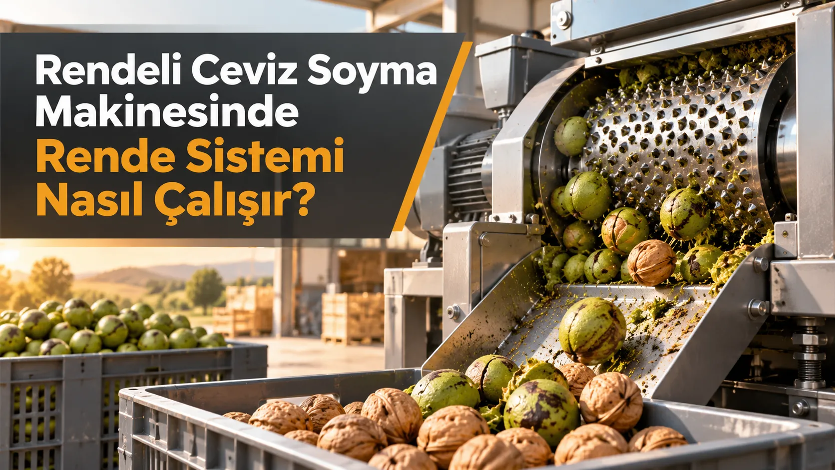 Rendeli Ceviz Soyma Makinesinde Rende Sistemi Nasıl Çalışır?