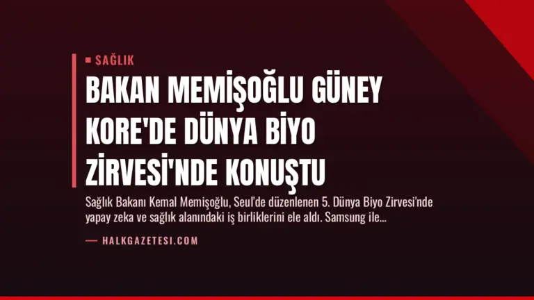 Bakan Memişoğlu Güney Kore’de Dünya Biyo Zirvesi’nde Konuştu