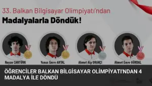 Öğrenciler Balkan Bilgisayar Olimpiyatı’ndan 4 Madalya ile Döndü