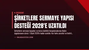 Şirketlere Sermaye Yapısı Desteği 2028’e Uzatıldı