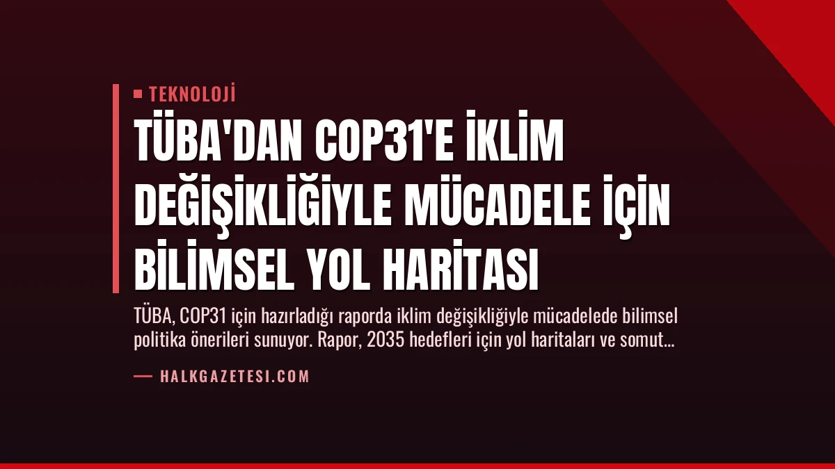 TÜBA’dan COP31’e İklim Değişikliğiyle Mücadele İçin Bilimsel Yol Haritası