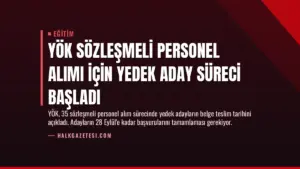YÖK Sözleşmeli Personel Alımı İçin Yedek Aday Süreci Başladı
